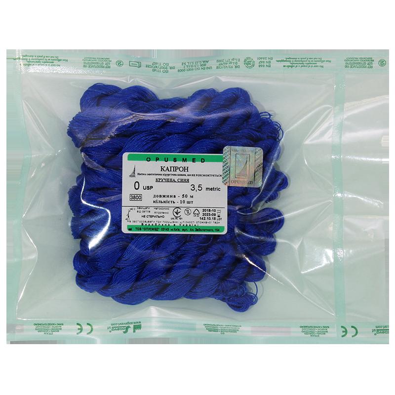 Капрон кручений синій у мотках 0(3,5) 50м кількістю 1шт.